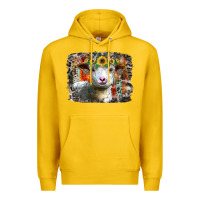 Lemon sunflower sheep Premium Hoodie - RacoonDesign