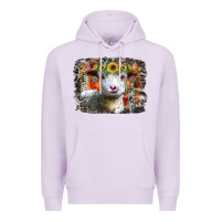 Lilac sunflower sheep Premium Hoodie - RacoonDesign
