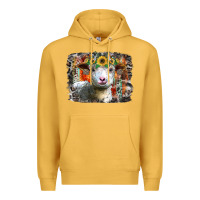 Mustard sunflower sheep Premium Hoodie - RacoonDesign