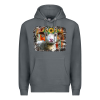 Rock sunflower sheep Premium Hoodie - RacoonDesign