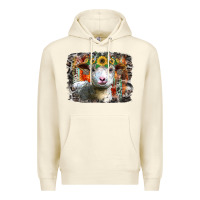 Sandshell sunflower sheep Premium Hoodie - RacoonDesign