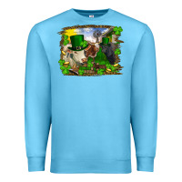 Ocean Blue st patricks day cows Premium Sweatshirt - RanaPortraitStore
