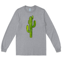 Heather Grey cactus Long Sleeve Tee - BarkalooDesign