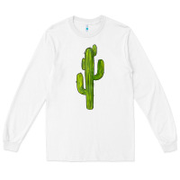 White cactus Long Sleeve Tee - BarkalooDesign