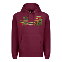 Burgundy always chingona 16oz libbey cup Premium Hoodie - HRA Design Shop