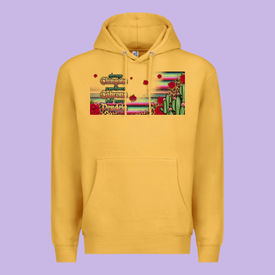 Always Chingona 16oz Libbey Cup Premium Hoodie Designed By Hra Design Shop
