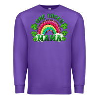 Purple st patricks day one lucky mama Premium Sweatshirt - RanaPortraitStore
