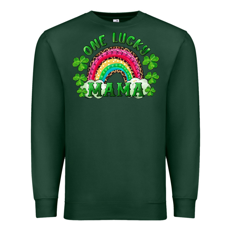 St Patricks Day One Lucky Mama Premium Sweatshirt by RanaPortraitStore | Teevron