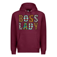 Burgundy western boss lady Premium Hoodie - HRA Design Shop