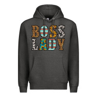 Charcoal Heather western boss lady Premium Hoodie - HRA Design Shop