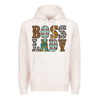 Pale Pink western boss lady Premium Hoodie - HRA Design Shop
