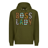 Army Green western boss lady Premium Hoodie - HRA Design Shop