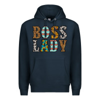 Navy western boss lady Premium Hoodie - HRA Design Shop