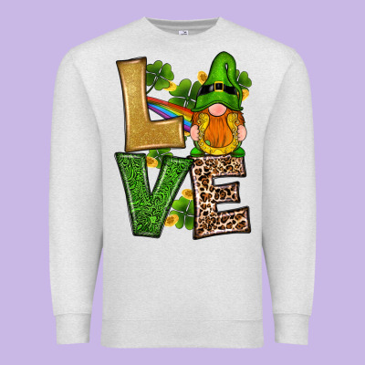 Premium Sweatshirt st patricks day gnomes shamrock love