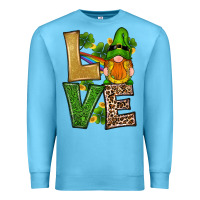 Ocean Blue st patricks day gnomes shamrock love Premium Sweatshirt - RanaPortraitStore