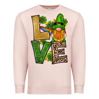 Pale Pink st patricks day gnomes shamrock love Premium Sweatshirt - RanaPortraitStore