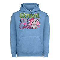 Pigment Pebble Blue blessed with girls Urban Hoodie - JahusDesignShop