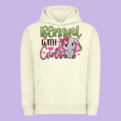 Blessed With Girls Urban Hoodie Designed By Jahusdesignshop