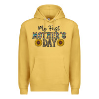 Antique Gold my first mother's day Premium Hoodie - CowhideDigitalArt
