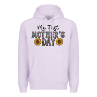 Lilac my first mother's day Premium Hoodie - CowhideDigitalArt