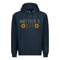 Navy my first mother's day Premium Hoodie - CowhideDigitalArt