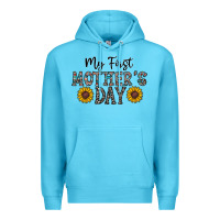 Ocean Blue my first mother's day Premium Hoodie - CowhideDigitalArt