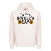 Pale Pink my first mother's day Premium Hoodie - CowhideDigitalArt