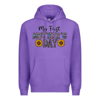 Purple my first mother's day Premium Hoodie - CowhideDigitalArt
