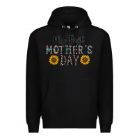 Black my first mother's day Premium Hoodie - CowhideDigitalArt