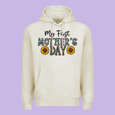 My First Mother's Day Premium Hoodie Designed By Cowhidedigitalart