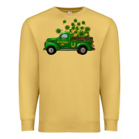 Antique Gold st patricks truck shamrock horseshoe gold Premium Sweatshirt - RanaPortraitStore