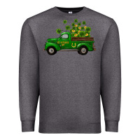 Charcoal Heather st patricks truck shamrock horseshoe gold Premium Sweatshirt - RanaPortraitStore