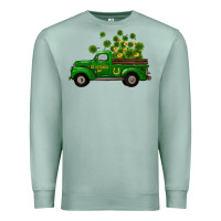 St Patricks Truck Shamrock Horseshoe Gold Premium Sweatshirt | Teevron