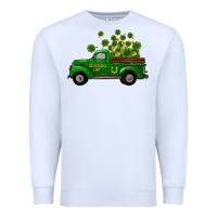 White st patricks truck shamrock horseshoe gold Premium Sweatshirt - RanaPortraitStore