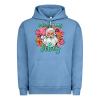 Pigment Pebble Blue christmas vibes santa Urban Hoodie - AdoDesignShop