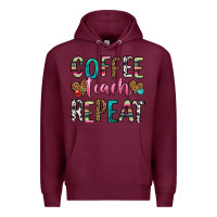 Burgundy coffee teach repeat Premium Hoodie - HRA Design Shop