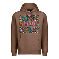 Chestnut coffee teach repeat Premium Hoodie - HRA Design Shop