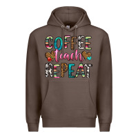 Coffee coffee teach repeat Premium Hoodie - HRA Design Shop