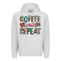 Dove Grey coffee teach repeat Premium Hoodie - HRA Design Shop