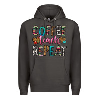 Smoke coffee teach repeat Premium Hoodie - HRA Design Shop