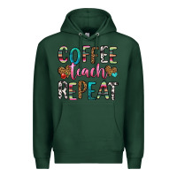 Sports Green coffee teach repeat Premium Hoodie - HRA Design Shop