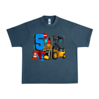Midnight Navy forklift birthday five Urban Heavy Tee - Artiststas