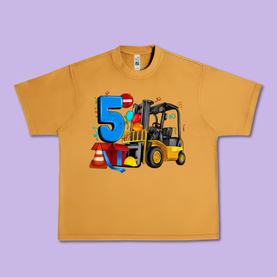Forklift Birthday Five Urban Heavy Tee Designed By Artiststas