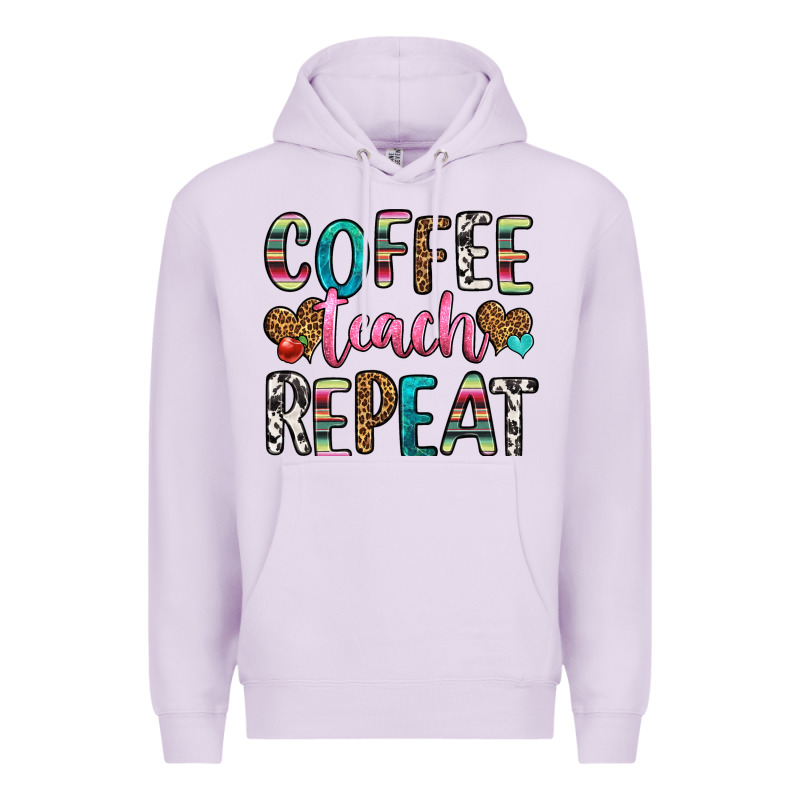Coffee Teach Repeat Premium Hoodie by HRA Design Shop | Teevron