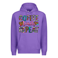 Purple coffee teach repeat Premium Hoodie - HRA Design Shop