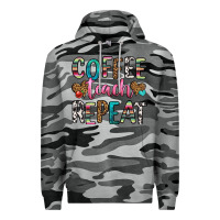 Slate Camo coffee teach repeat Premium Hoodie - HRA Design Shop