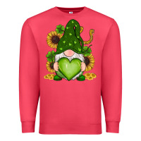Cardinal st patricks day shamrock sunflowers gnomes Premium Sweatshirt - RanaPortraitStore