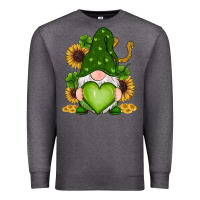 Charcoal Heather st patricks day shamrock sunflowers gnomes Premium Sweatshirt - RanaPortraitStore
