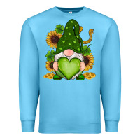 Ocean Blue st patricks day shamrock sunflowers gnomes Premium Sweatshirt - RanaPortraitStore