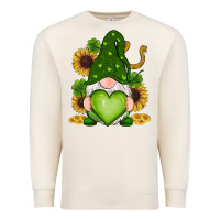 Sandshell st patricks day shamrock sunflowers gnomes Premium Sweatshirt - RanaPortraitStore